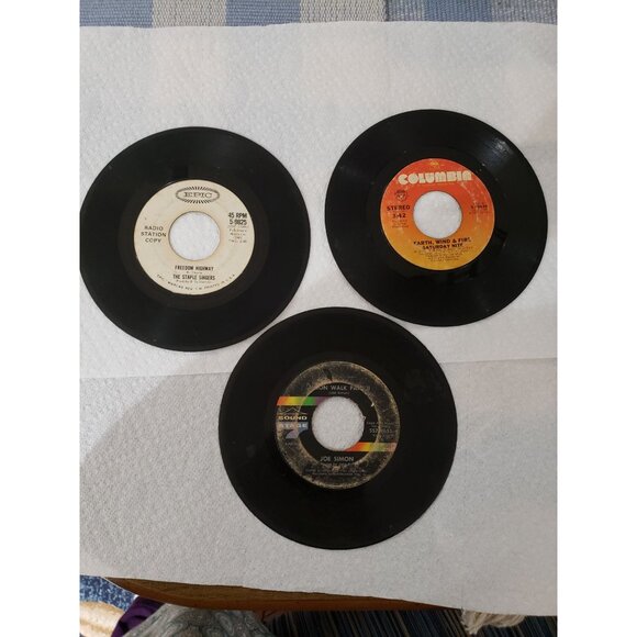 Vinyl albums (lot of 3) - 45 RPM - Staple Singers, Earth Wind & Fire, Joe Simon - Picture 1 of 13